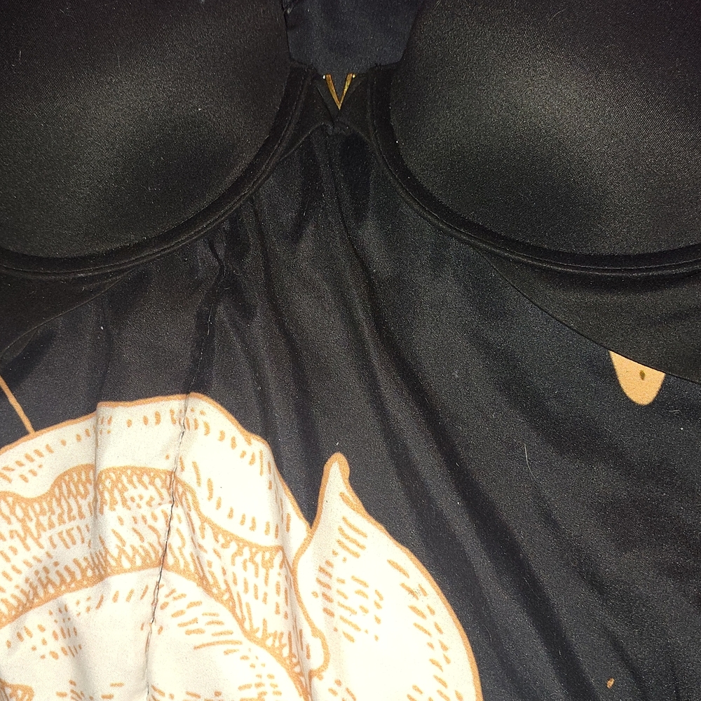 Black and Gold Floral Dress